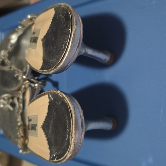 Jimmy Choo Silver Disc Sandals - Picture 7 of 8